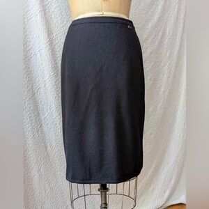 Vintage Sonia Rykiel pencil wool/cashmere blend knot skirt